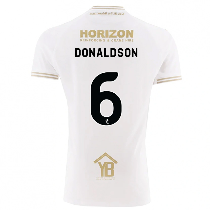 Danxen Homme Maillot Coll Donaldson #6 Blé Blanc Tenues Extérieur 2026/27 T-Shirt