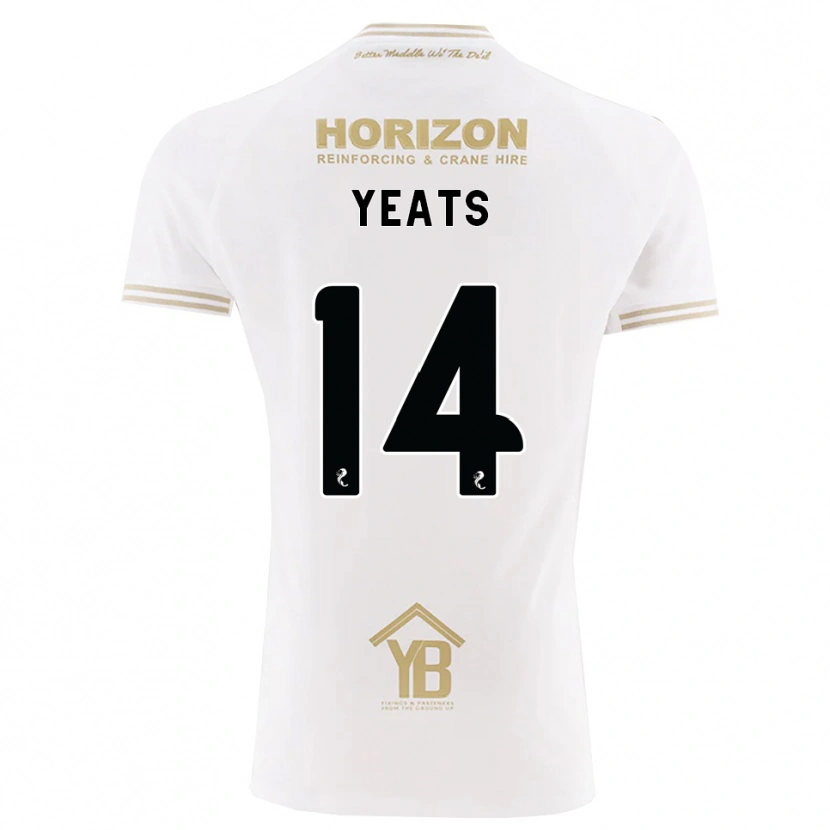 Danxen Homme Maillot Finn Yeats #14 Blé Blanc Tenues Extérieur 2026/27 T-Shirt