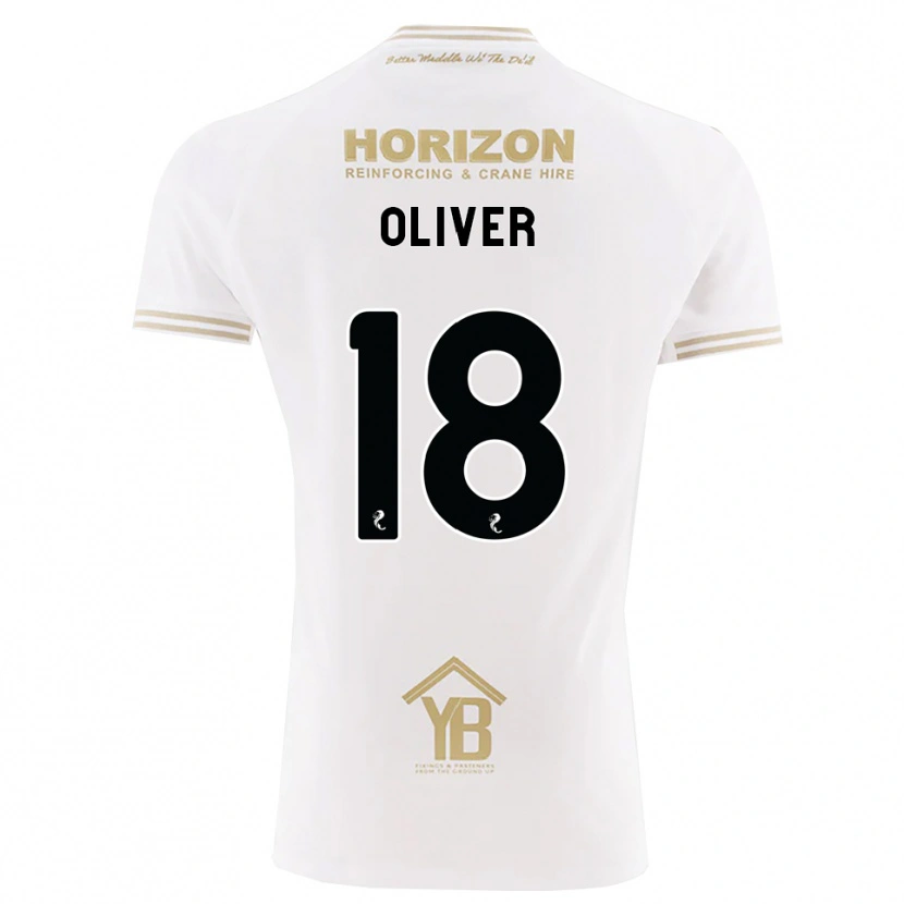 Danxen Homme Maillot Gary Oliver #18 Blé Blanc Tenues Extérieur 2026/27 T-Shirt