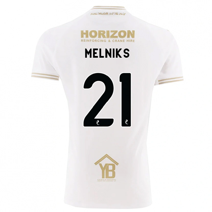 Danxen Homme Maillot Deniss Melniks #21 Blé Blanc Tenues Extérieur 2026/27 T-Shirt