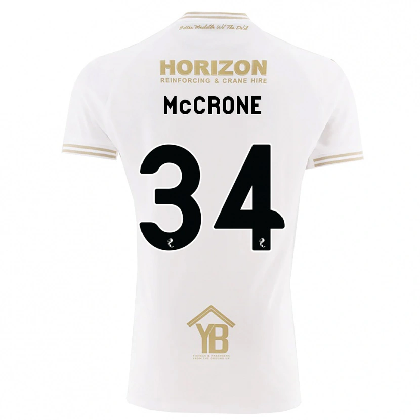 Danxen Homme Maillot Caelan Mccrone #34 Blé Blanc Tenues Extérieur 2026/27 T-Shirt