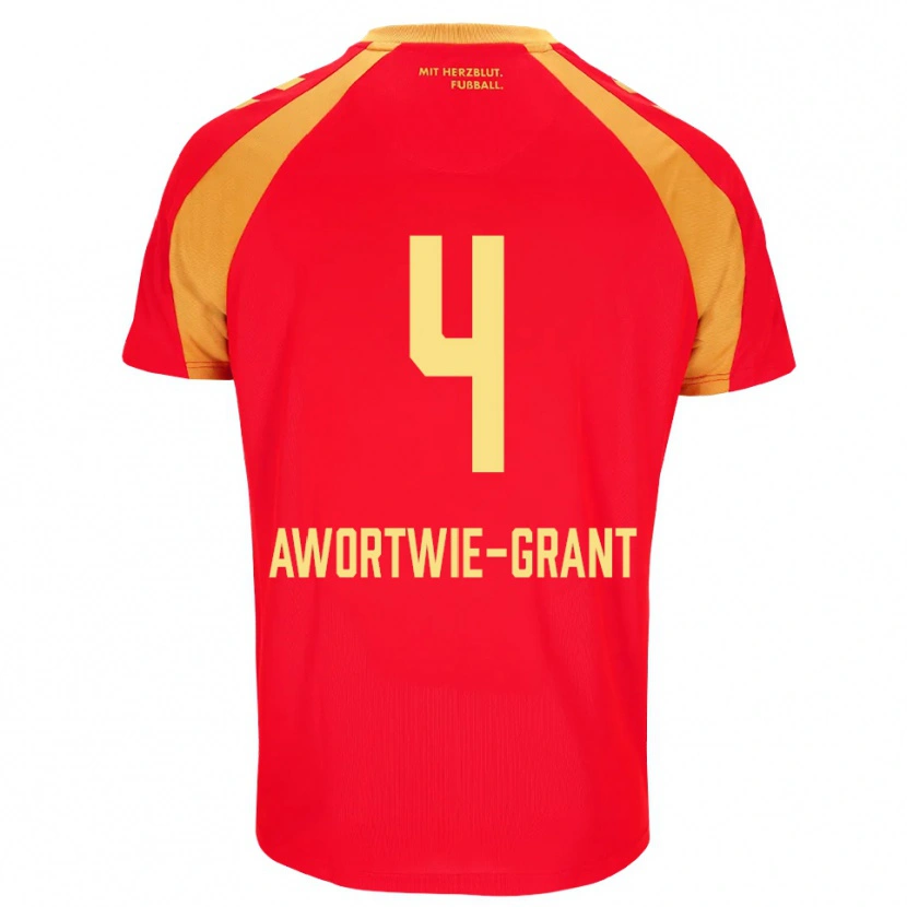 Danxen Homme Maillot Nyamekye Awortwie-Grant #4 Rouge Orange Noir Tenues Extérieur 2026/27 T-Shirt