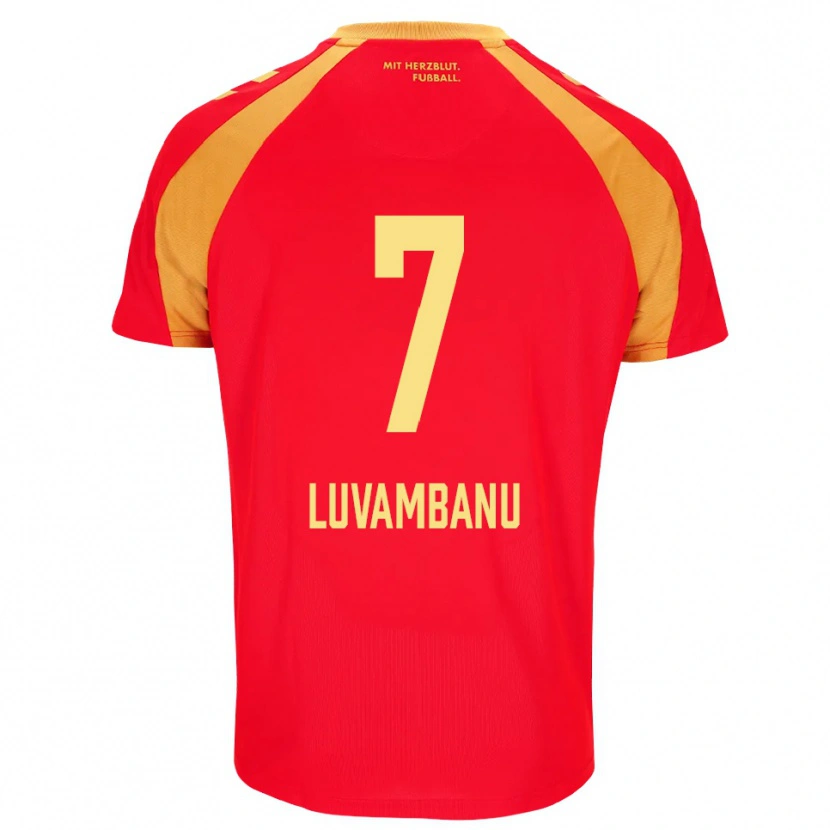 Danxen Homme Maillot Danell Luvambanu #7 Rouge Orange Noir Tenues Extérieur 2026/27 T-Shirt
