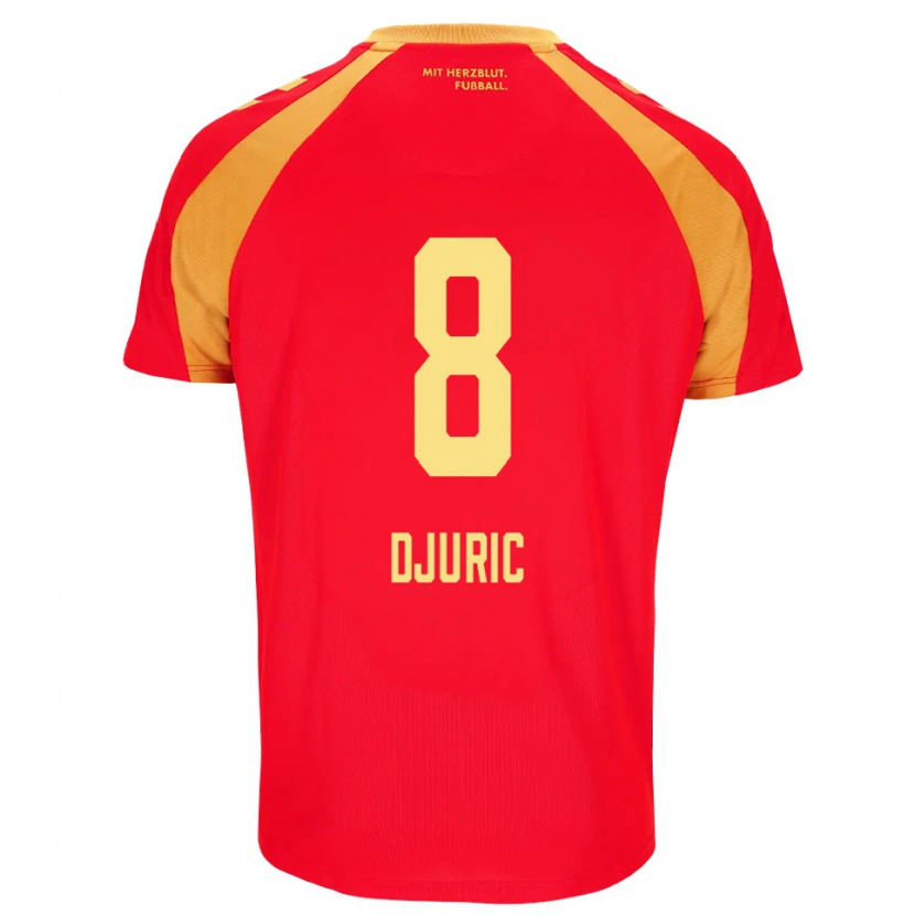 Danxen Homme Maillot Luka Duric #8 Rouge Orange Noir Tenues Extérieur 2026/27 T-Shirt