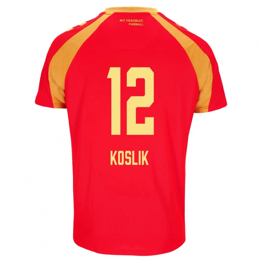 Danxen Homme Maillot Michel Koslik #12 Rouge Orange Noir Tenues Extérieur 2026/27 T-Shirt