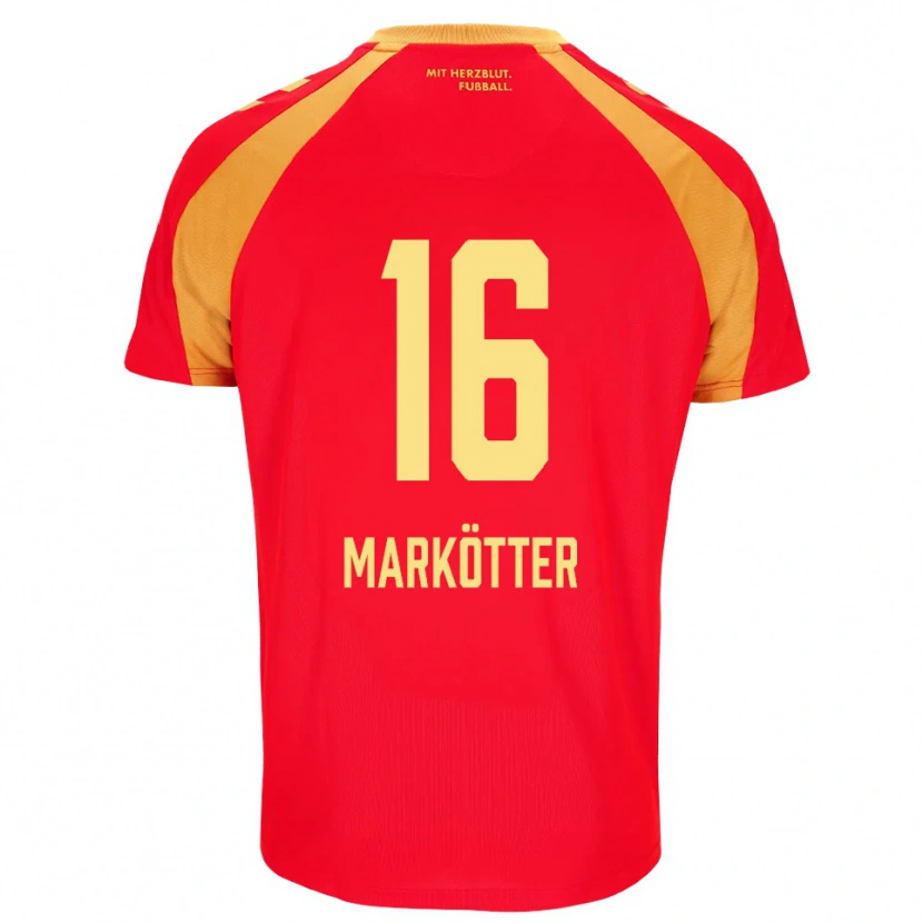 Danxen Homme Maillot Jonah Markötter #16 Rouge Orange Noir Tenues Extérieur 2026/27 T-Shirt