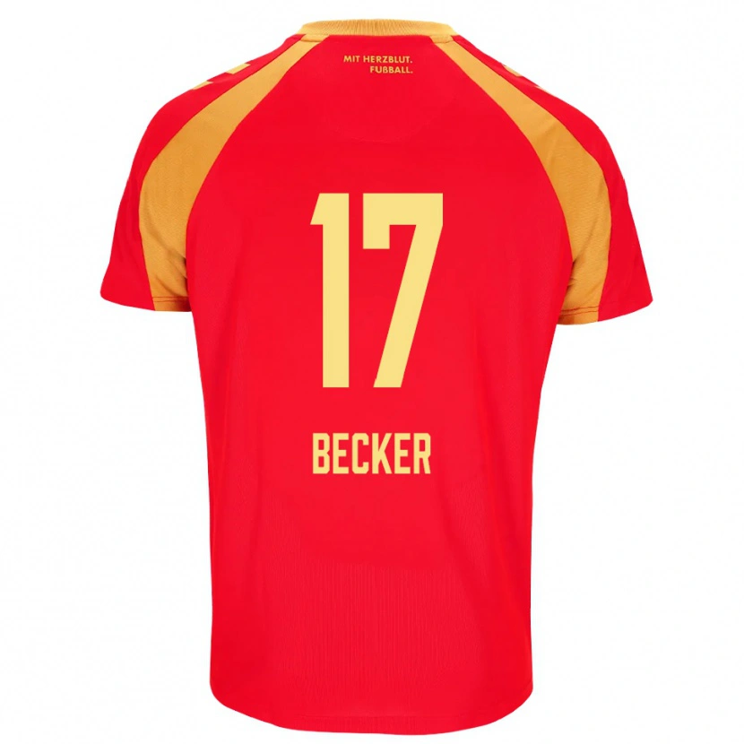 Danxen Homme Maillot Marlon Becker #17 Rouge Orange Noir Tenues Extérieur 2026/27 T-Shirt