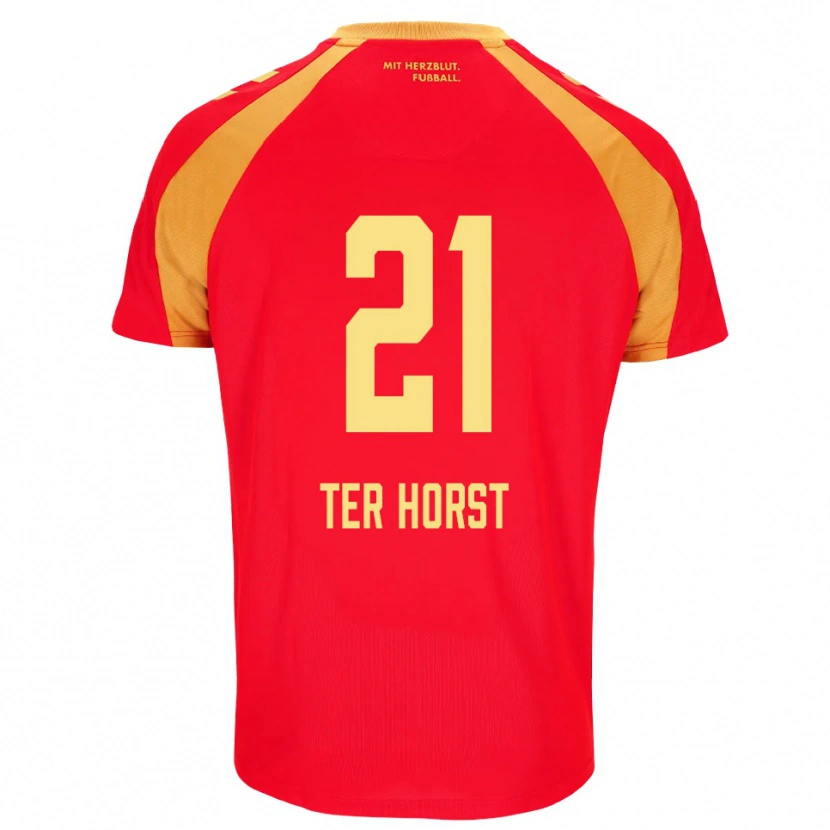 Danxen Homme Maillot Jano Ter Horst #21 Rouge Orange Noir Tenues Extérieur 2026/27 T-Shirt