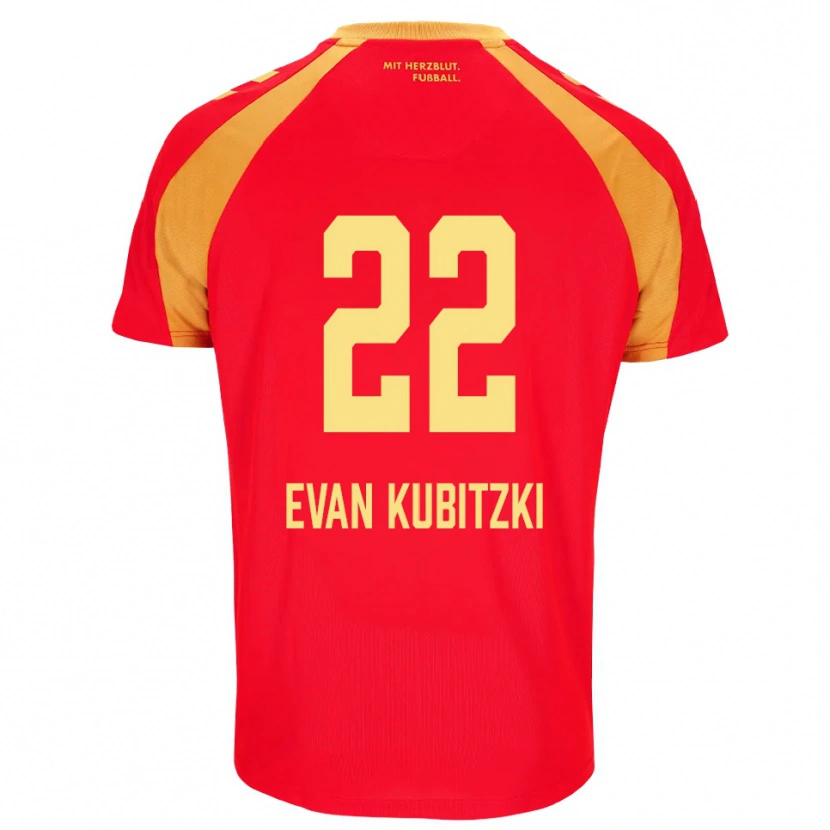 Danxen Homme Maillot Jaden Evan Kubitzki #22 Rouge Orange Noir Tenues Extérieur 2026/27 T-Shirt