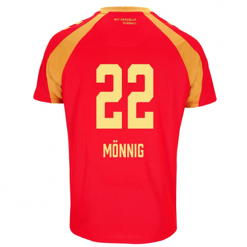 Danxen Homme Maillot Marlon Mönnig #22 Rouge Orange Noir Tenues Extérieur 2026/27 T-Shirt