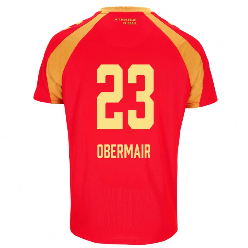 Danxen Homme Maillot Raphael Obermair #23 Rouge Orange Noir Tenues Extérieur 2026/27 T-Shirt