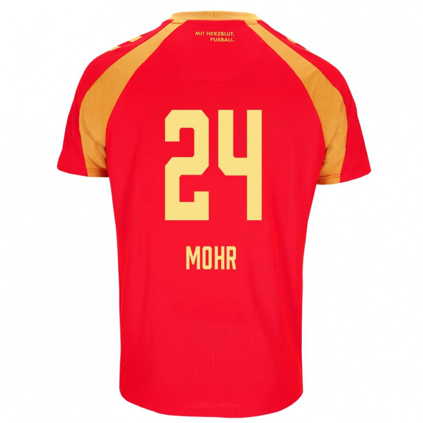 Danxen Homme Maillot Niklas Mohr #24 Rouge Orange Noir Tenues Extérieur 2026/27 T-Shirt