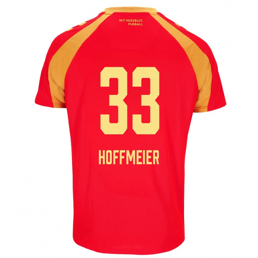 Danxen Homme Maillot Marcel Hoffmeier #33 Rouge Orange Noir Tenues Extérieur 2026/27 T-Shirt