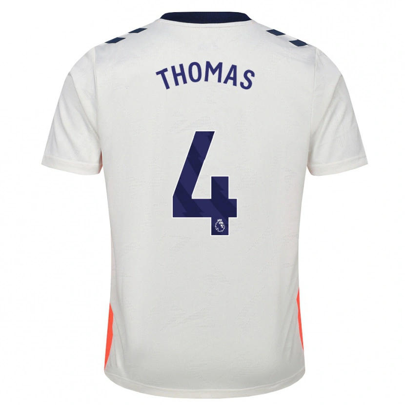 Danxen Homme Maillot Bobby Thomas #4 Blanc Orange Bleu Royal Tenues Extérieur 2026/27 T-Shirt
