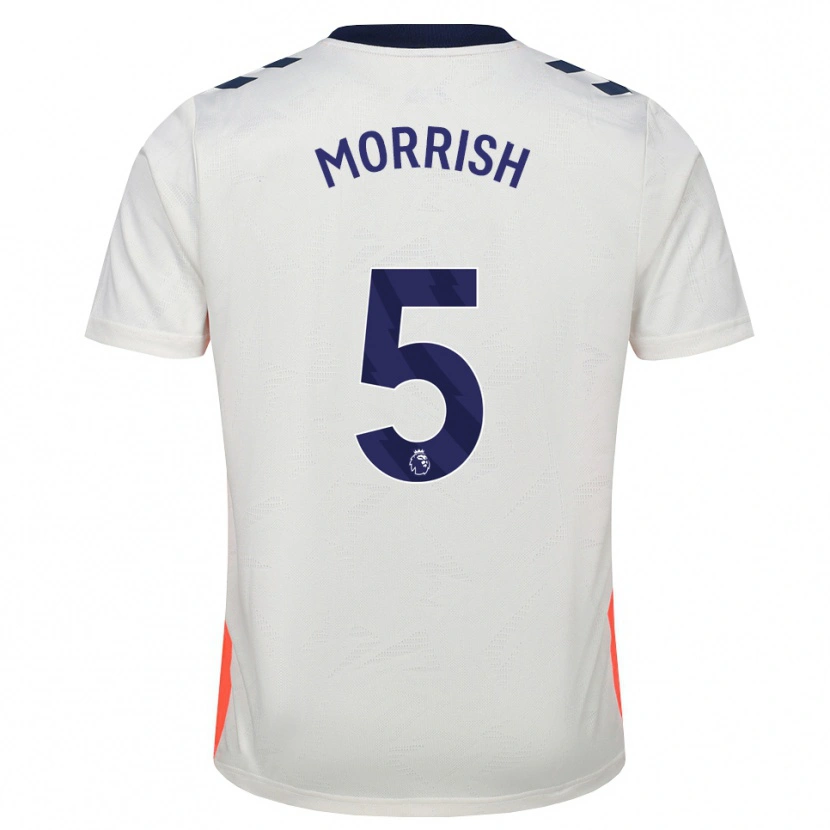 Danxen Homme Maillot Rhys Morrish #5 Blanc Orange Bleu Royal Tenues Extérieur 2026/27 T-Shirt