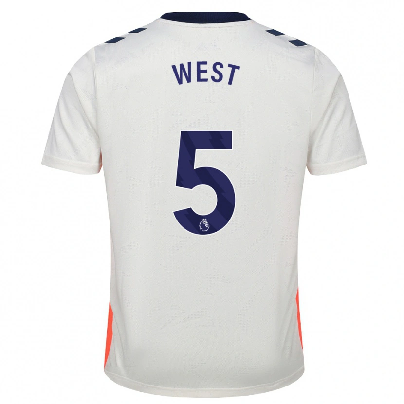 Danxen Homme Maillot Devon West #5 Blanc Orange Bleu Royal Tenues Extérieur 2026/27 T-Shirt