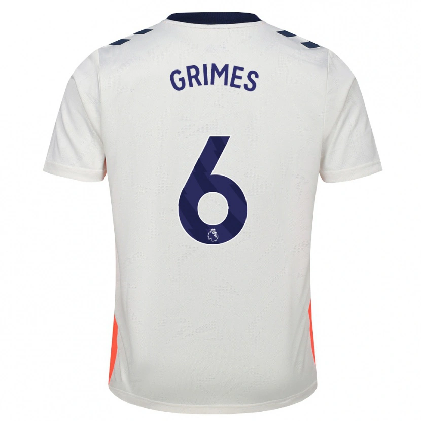 Danxen Homme Maillot Matt Grimes #6 Blanc Orange Bleu Royal Tenues Extérieur 2026/27 T-Shirt