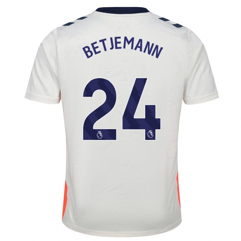 Danxen Homme Maillot Elliot Betjemann #24 Blanc Orange Bleu Royal Tenues Extérieur 2026/27 T-Shirt