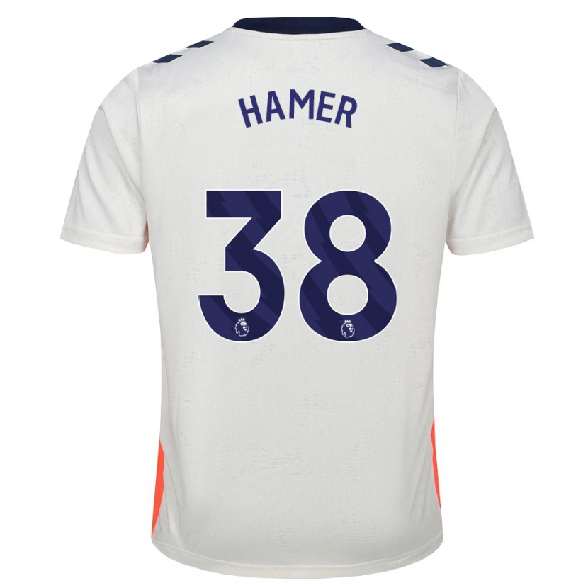 Danxen Homme Maillot Gustavo Hamer #38 Blanc Orange Bleu Royal Tenues Extérieur 2026/27 T-Shirt