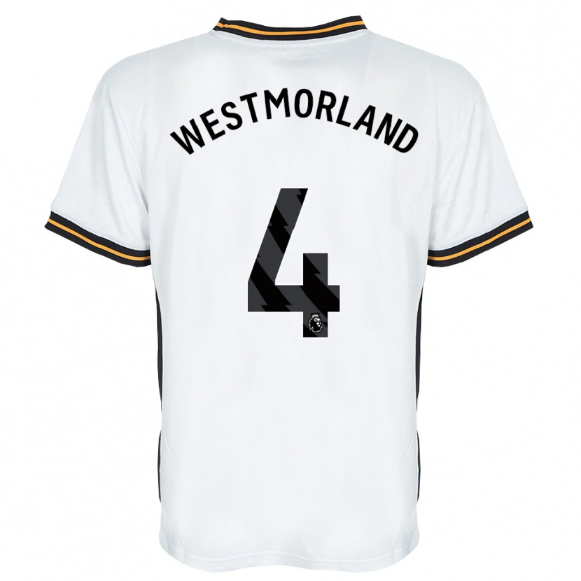 Danxen Homme Maillot Emma Westmorland #4 Blanc Orange Noir Tenues Extérieur 2026/27 T-Shirt