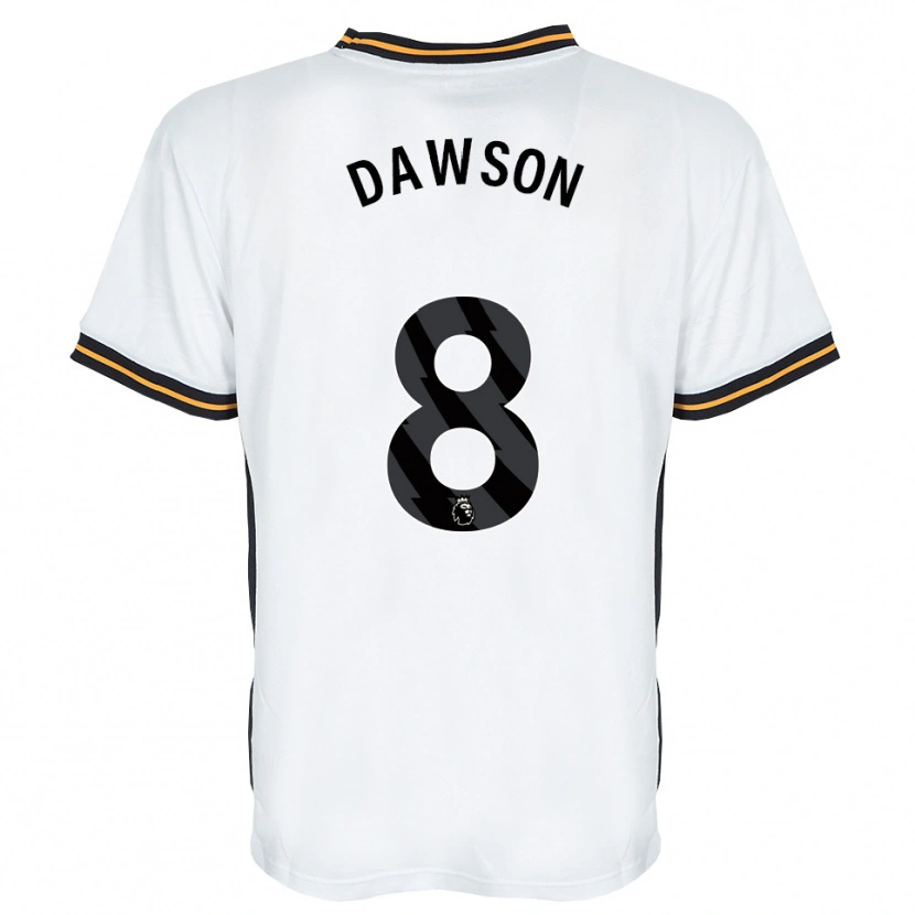 Danxen Homme Maillot Lucas Dawson #8 Blanc Orange Noir Tenues Extérieur 2026/27 T-Shirt