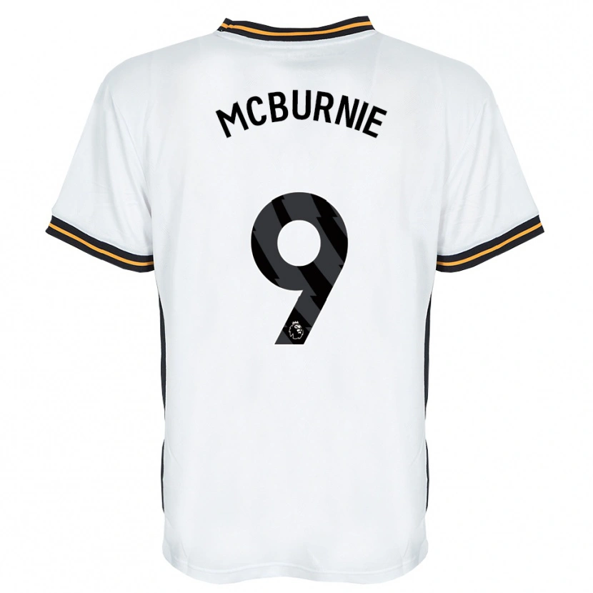 Danxen Homme Maillot Oli Mcburnie #9 Blanc Orange Noir Tenues Extérieur 2026/27 T-Shirt