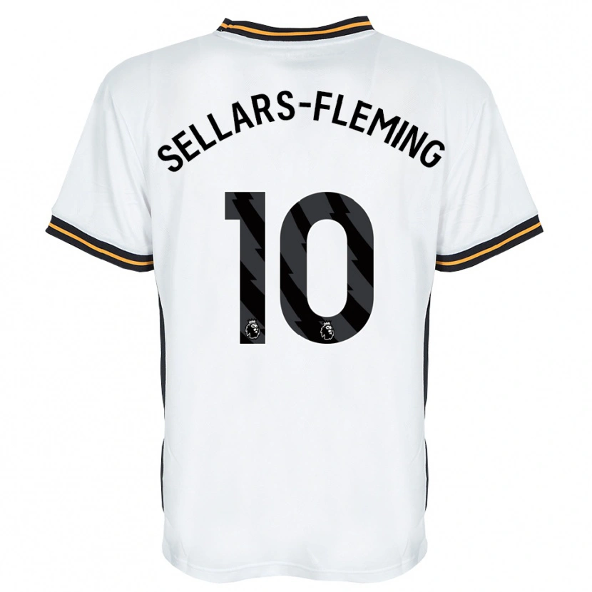 Danxen Homme Maillot Tyrell Sellars-Fleming #10 Blanc Orange Noir Tenues Extérieur 2026/27 T-Shirt