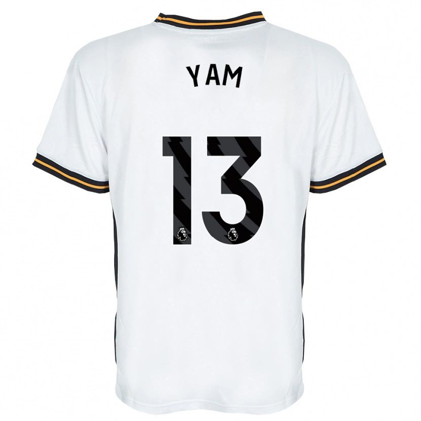 Danxen Homme Maillot Callum Yam #13 Blanc Orange Noir Tenues Extérieur 2026/27 T-Shirt