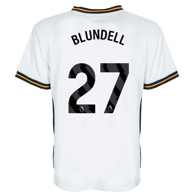 Danxen Homme Maillot Maddie Blundell #27 Blanc Orange Noir Tenues Extérieur 2026/27 T-Shirt
