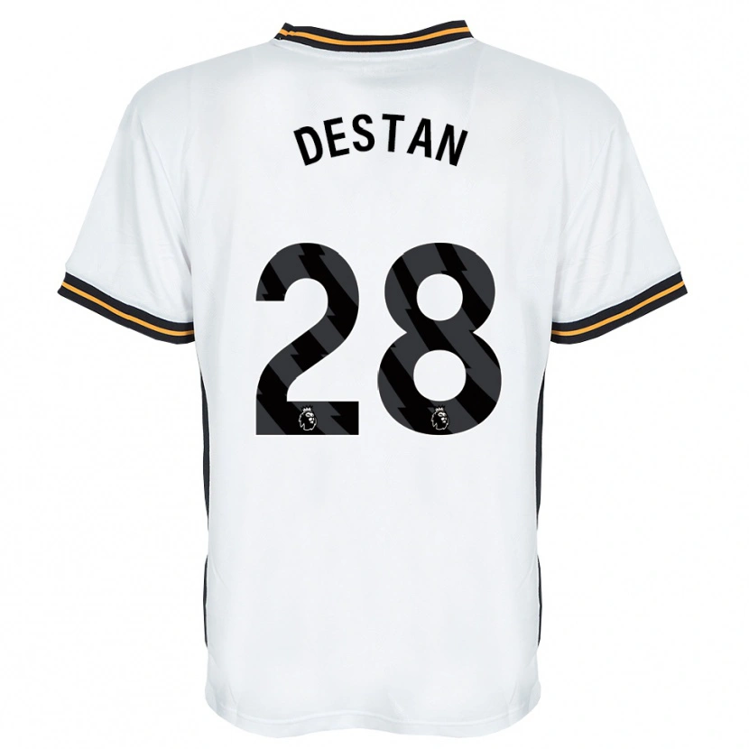 Danxen Homme Maillot Enis Destan #28 Blanc Orange Noir Tenues Extérieur 2026/27 T-Shirt