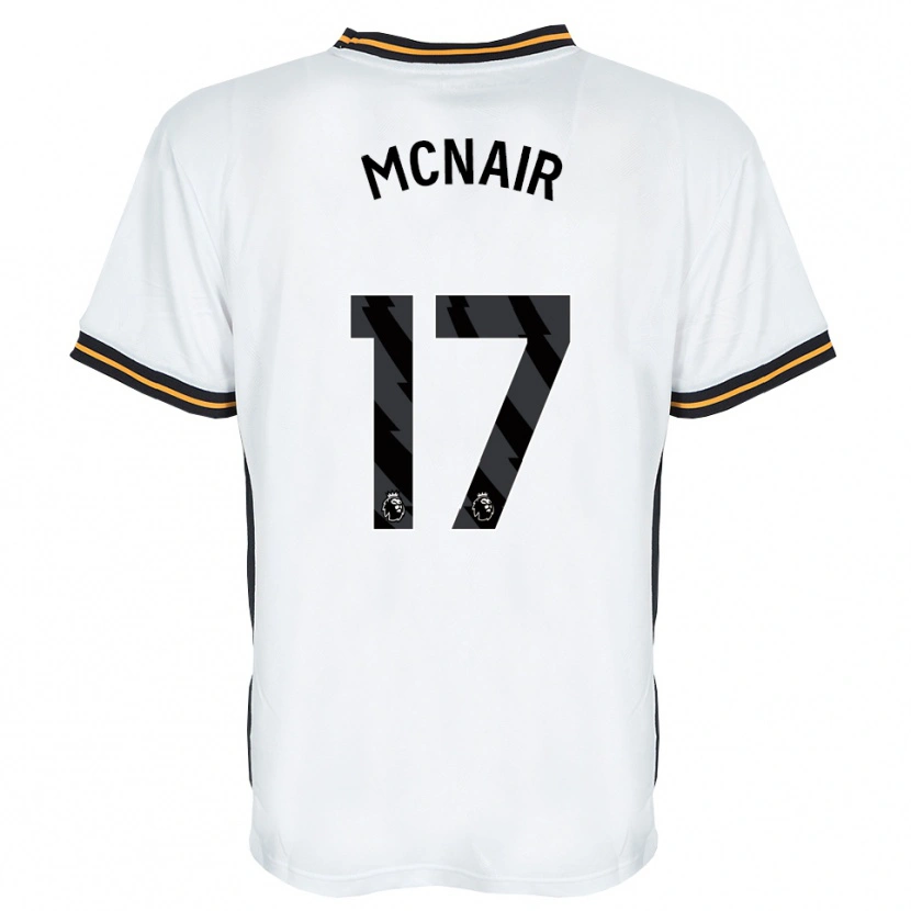 Danxen Homme Maillot Paddy Mcnair #17 Blanc Orange Noir Tenues Extérieur 2026/27 T-Shirt
