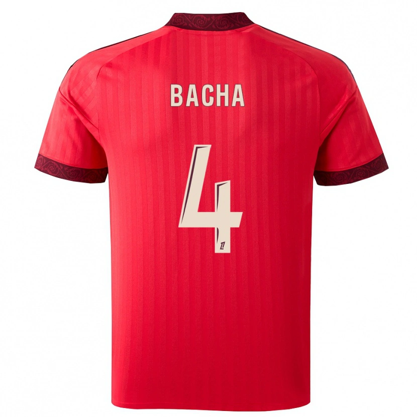 Danxen Homme Maillot Selma Bacha #4 Bordeaux Rouge Blanc Tenues Extérieur 2026/27 T-Shirt
