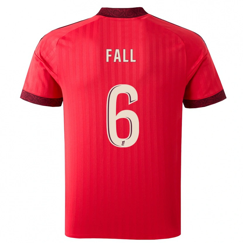 Danxen Homme Maillot Fallou Fall #6 Bordeaux Rouge Blanc Tenues Extérieur 2026/27 T-Shirt
