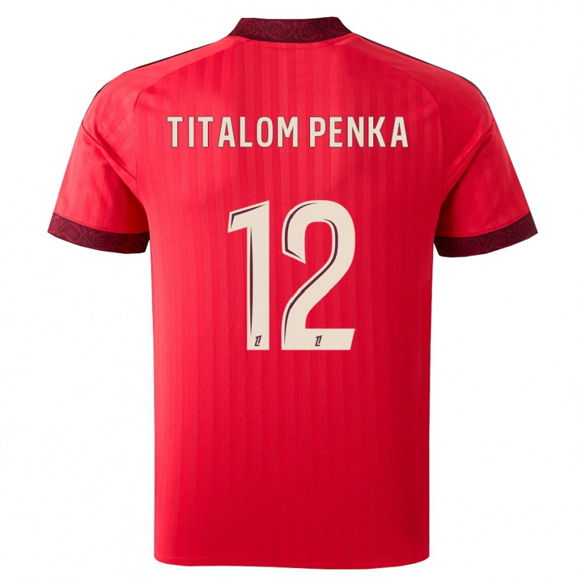 Danxen Homme Maillot Edwin Titalom Penka #12 Bordeaux Rouge Blanc Tenues Extérieur 2026/27 T-Shirt