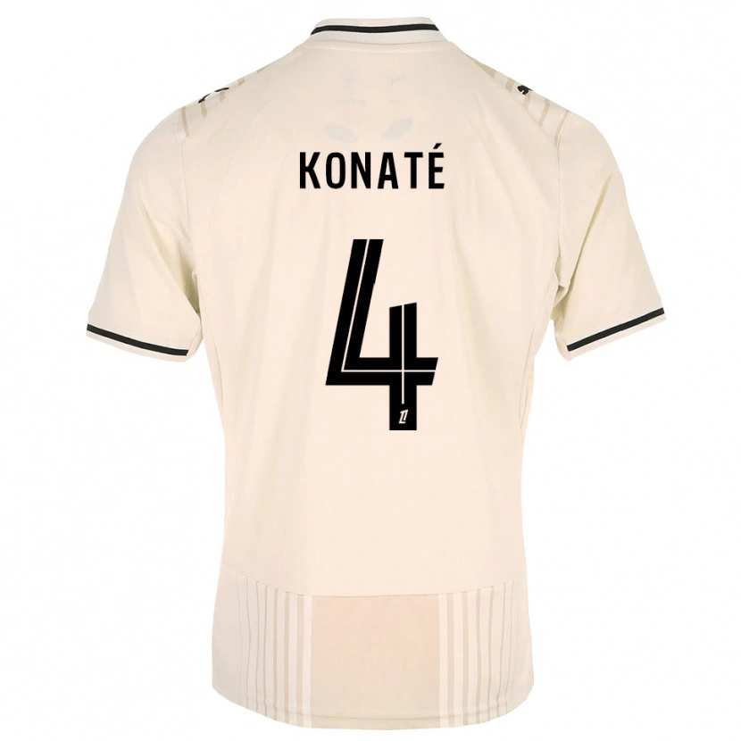 Danxen Homme Maillot Djibril Konaté #4 Dentelle Ancienne Noir Blanc Antique Tenues Extérieur 2026/27 T-Shirt