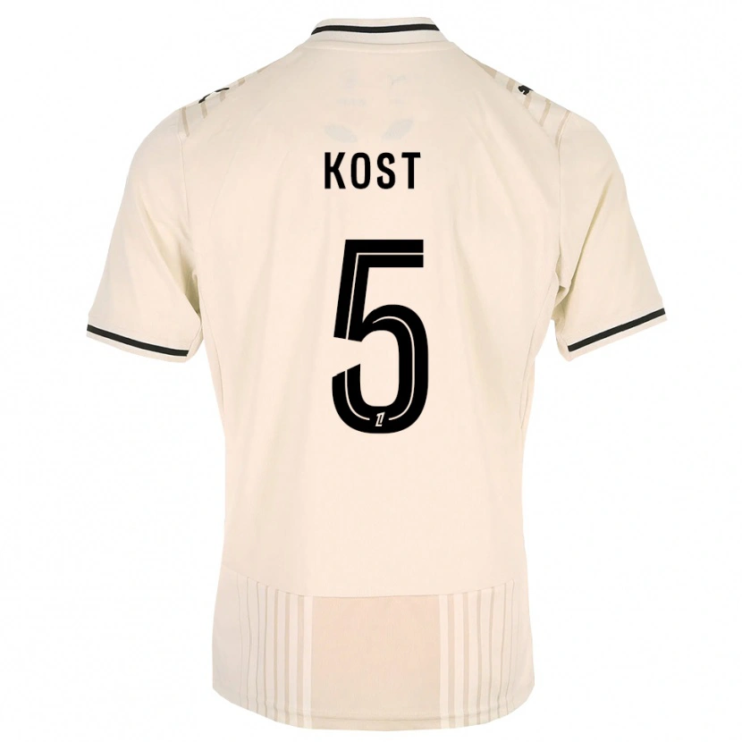 Danxen Homme Maillot Enzo Kost #5 Dentelle Ancienne Noir Blanc Antique Tenues Extérieur 2026/27 T-Shirt