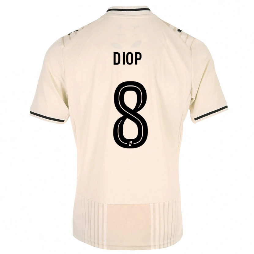 Danxen Homme Maillot Mouhamed Diop #8 Dentelle Ancienne Noir Blanc Antique Tenues Extérieur 2026/27 T-Shirt