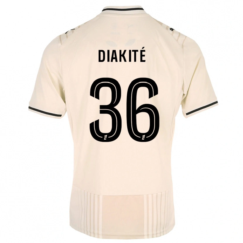 Danxen Homme Maillot Amadou Diakité #36 Dentelle Ancienne Noir Blanc Antique Tenues Extérieur 2026/27 T-Shirt