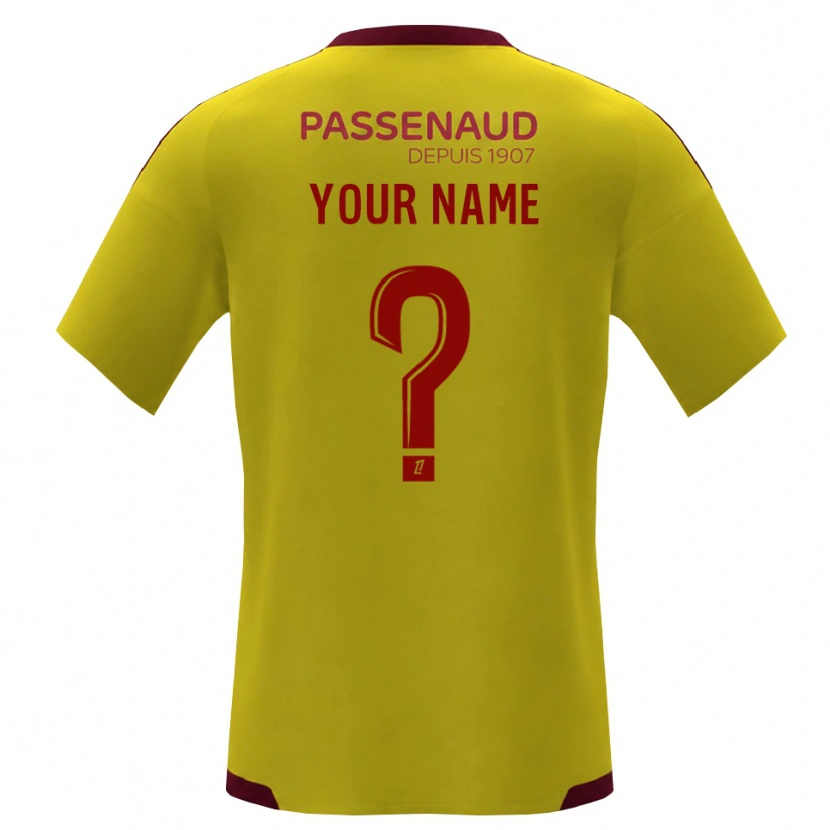 Danxen Homme Maillot Votre Nom #0 Jaune Rouge Vert Tenues Extérieur 2026/27 T-Shirt