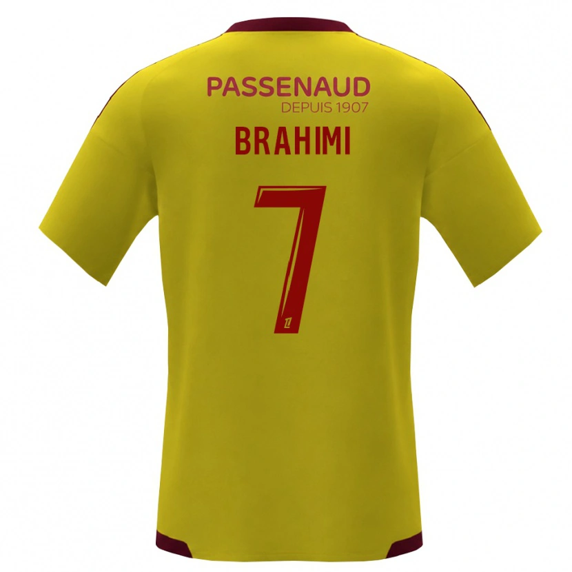 Danxen Homme Maillot Billal Brahimi #7 Jaune Rouge Vert Tenues Extérieur 2026/27 T-Shirt