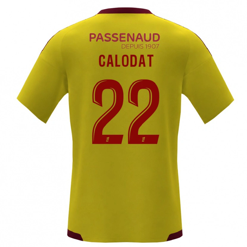 Danxen Homme Maillot Lucas Calodat #22 Jaune Rouge Vert Tenues Extérieur 2026/27 T-Shirt