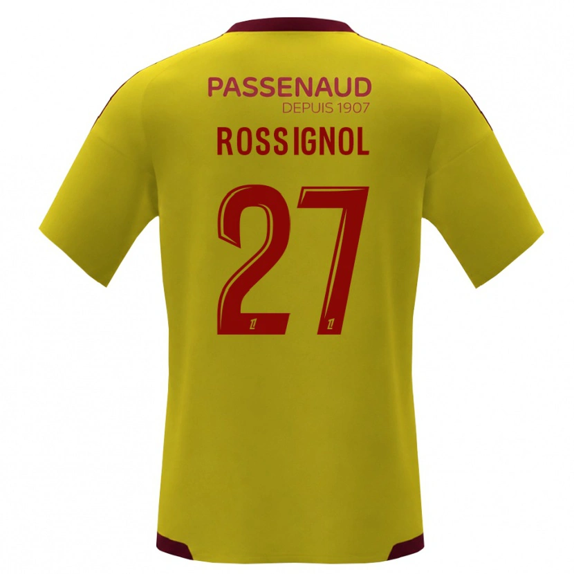 Danxen Homme Maillot Martin Rossignol #27 Jaune Rouge Vert Tenues Extérieur 2026/27 T-Shirt