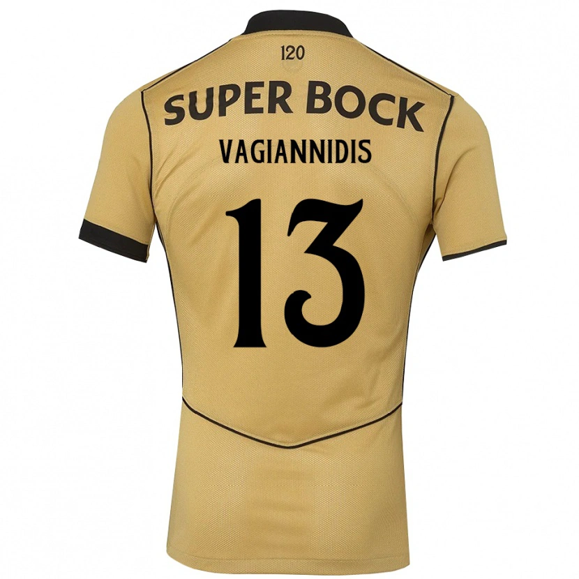 Danxen Homme Maillot Georgios Vagiannidis #13 Goldenrod Noir Tenues Extérieur 2026/27 T-Shirt