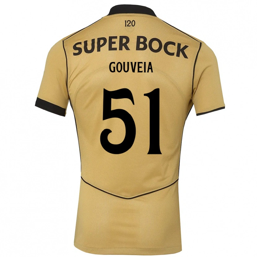 Danxen Homme Maillot Miguel Gouveia #51 Goldenrod Noir Tenues Extérieur 2026/27 T-Shirt