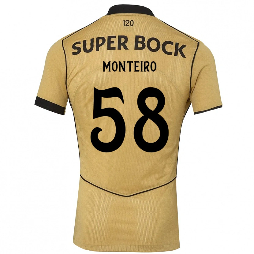Danxen Homme Maillot David Monteiro #58 Goldenrod Noir Tenues Extérieur 2026/27 T-Shirt