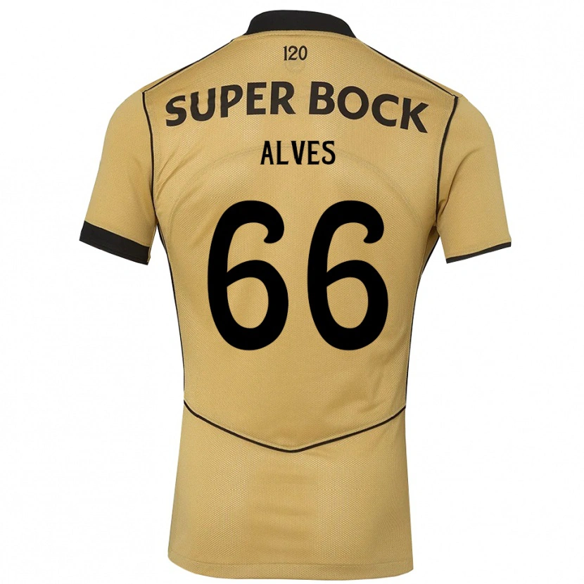 Danxen Homme Maillot Miguel Alves #66 Goldenrod Noir Tenues Extérieur 2026/27 T-Shirt