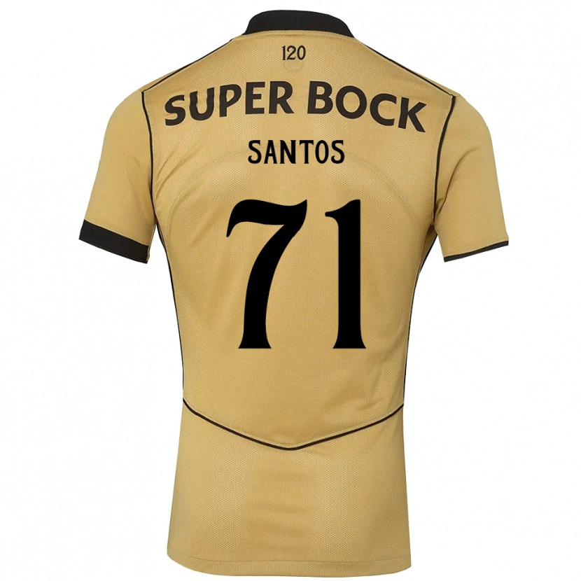 Danxen Homme Maillot Denilson Santos #71 Goldenrod Noir Tenues Extérieur 2026/27 T-Shirt