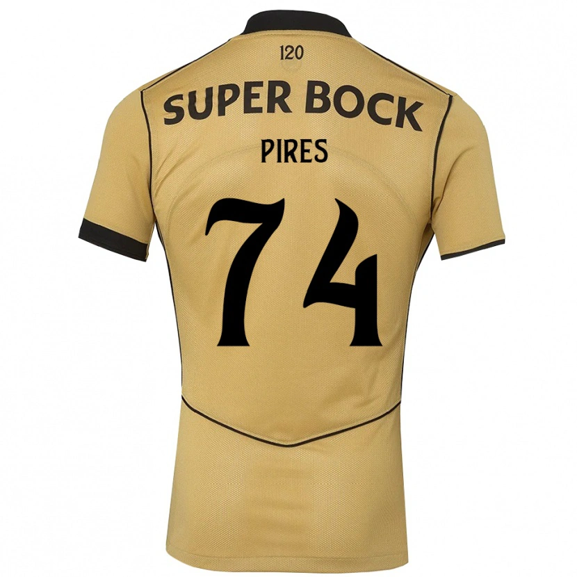 Danxen Homme Maillot Guilherme Pires #74 Goldenrod Noir Tenues Extérieur 2026/27 T-Shirt
