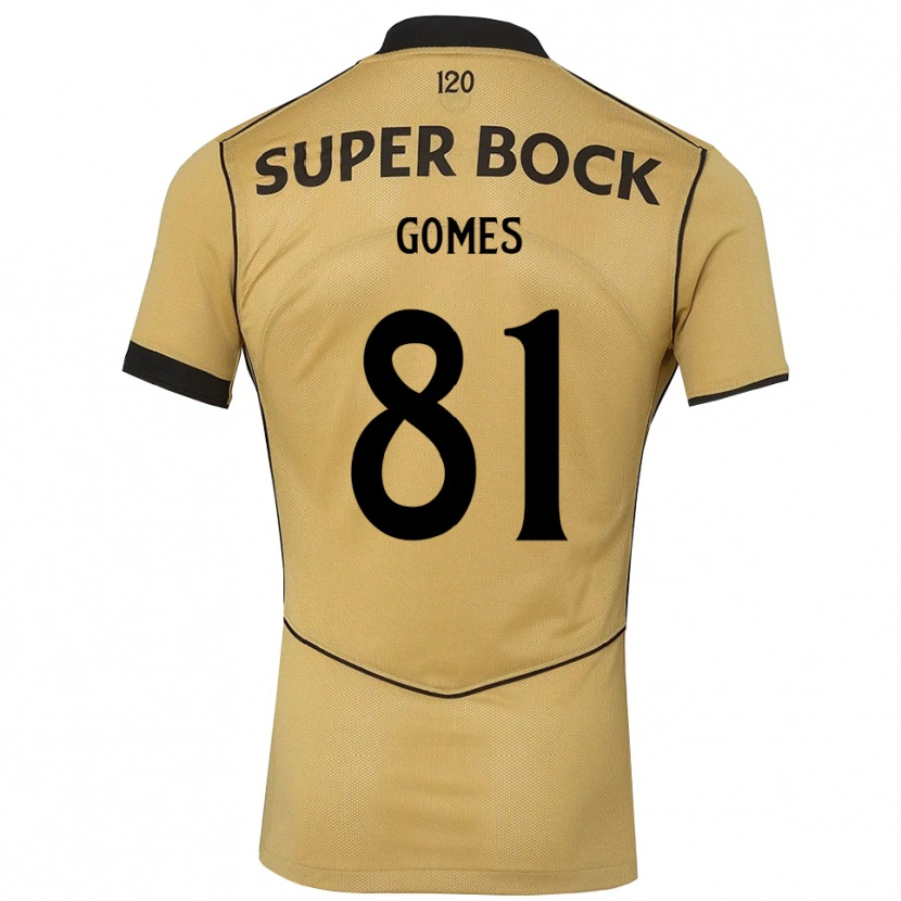 Danxen Homme Maillot Salvador Gomes #81 Goldenrod Noir Tenues Extérieur 2026/27 T-Shirt