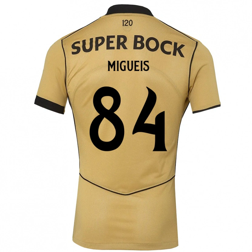 Danxen Homme Maillot Pedro Miguéis #84 Goldenrod Noir Tenues Extérieur 2026/27 T-Shirt